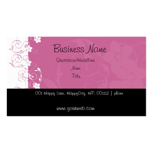 Pink and White Flowers Business Cards