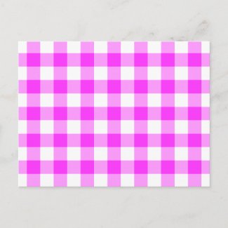 Pink and White Gingham Pattern