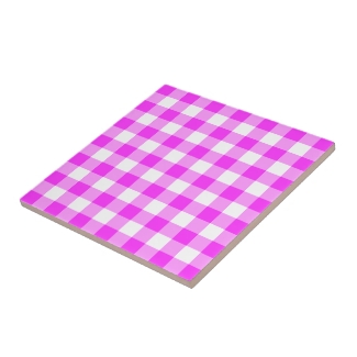 Pink and White Gingham Pattern