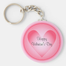 Pink and white heart key chains