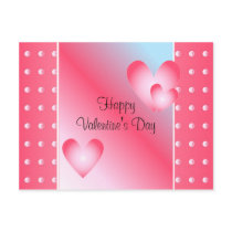 Pink and white heart postcards