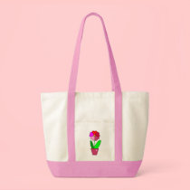 Pink and White Impulse Tote bags