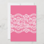 Pink And White Lace Lingerie Shower Bridal Party Invitation Zazzle