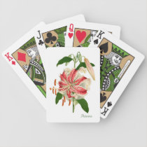 Pink and White Lily Playing Cards playing cards