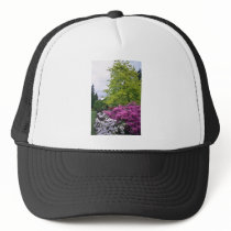 Pink And White Park Azaleas flowers Mesh Hat