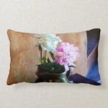 Pink and White Peonies in Green Jug Pillows