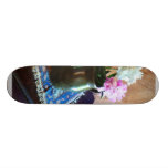 Pink and White Peonies in Green Jug Skateboard
