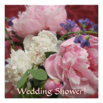 Pink and White Peonies invitations