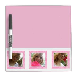 Pink And White: Picture Dry Erase Board