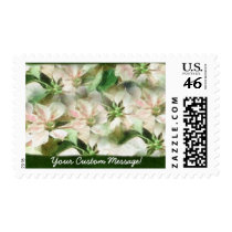 Pink and White Poinsettias 1 Painterly stamps