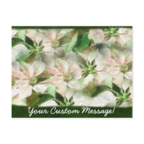 Pink and White Poinsettias 1 Painterly postcards