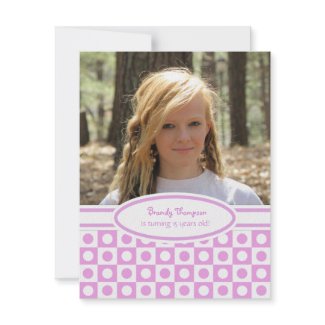 Pink and White Polka Dot invitation