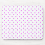 Pink and White Polka Dot Mousepad