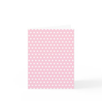 Pink and White Polka Dot Pattern. Spotty. Greeting Card