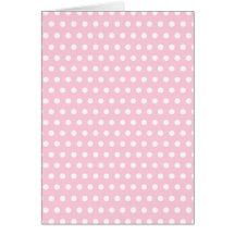 Pink and White Polka Dot Pattern. Spotty. Greeting Card