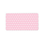 Pink and White Polka Dot Pattern. Spotty. Address Label