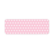 Pink and White Polka Dot Pattern. Spotty. Custom Return Address Label