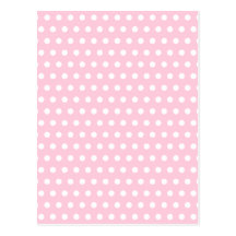 Pink and White Polka Dot Pattern. Spotty. Post Card