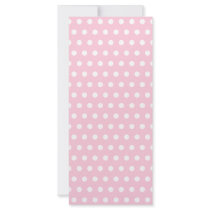 Pink and White Polka Dot Pattern. Spotty. Rack Card