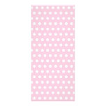 Pink and White Polka Dot Pattern. Spotty. Rack Card