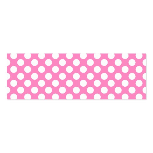 Pink and White Polka Dots Business Cards