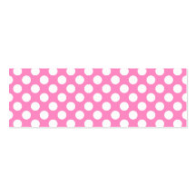 Pink and White Polka Dots Business Cards