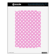 Pink and White Polka Dots Gift Collection for Her Skins For NOOK