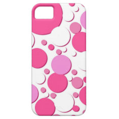 Pink and white polka dots iPhone 5 cover
