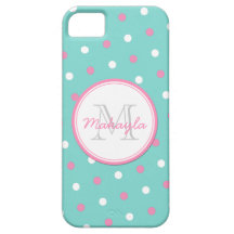 Pink and White Polka Dots iPhone 5 Covers