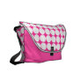 Pink and White Polka Dots Messenger Bag