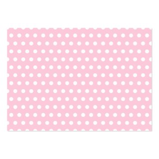 Pink and White Polka Dots Pattern. Business Cards