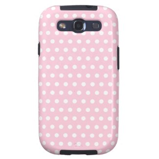 Pink and White Polka Dots Pattern. Samsung Galaxy S3 Covers