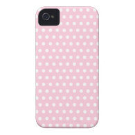 Pink and White Polka Dots Pattern. iPhone 4 Case-Mate Case