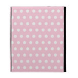Pink and White Polka Dots Pattern. iPad Case