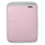 Pink and White Polka Dots Pattern. Sleeves For Ipads