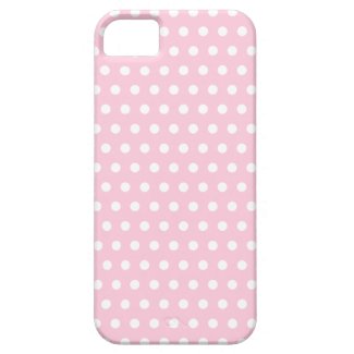 Pink and White Polka Dots Pattern. Iphone 5 Cases