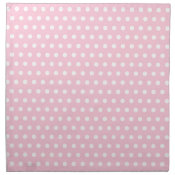 Pink and White Polka Dots Pattern cloth Napkins
