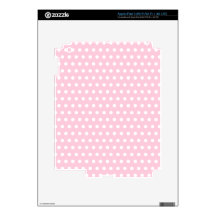 Pink and White Polka Dots Pattern. Skins For iPad 3