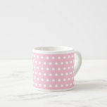 Pink and White Polka Dots Pattern. Espresso Mug