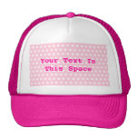 Pink and White Polka Dots Pattern. Trucker Hat