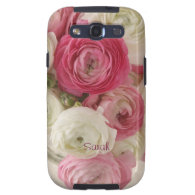 pink and white ranunculus Galaxy S3 vibe case Galaxy S3 Covers