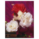 Pink and white roses flyers