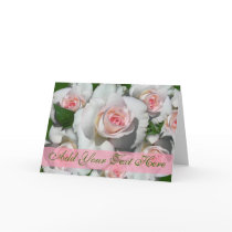 Pink and White Roses Notecards
