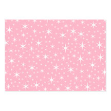 Pink and White Star Pattern. Business Card