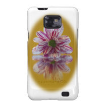 Pink and White Striped Daisy Gerbera Samsung Galaxy Cover