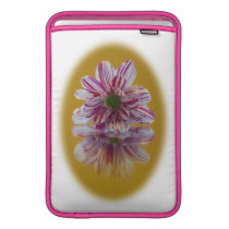 Pink and White Striped Daisy Gerbera MacBook Air Sleeve