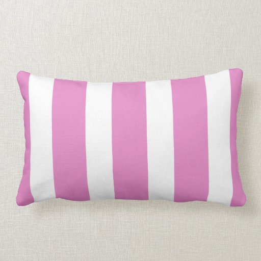 Pink and white striped throw pillow Zazzle