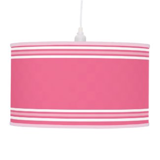 Pink And White Stripes Lamps