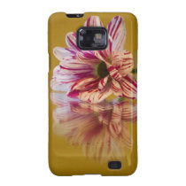 Pink and White Stripey Gerbera Flower Samsung Galaxy Cover
