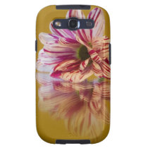Pink and White Stripey Gerbera Flower Samsung Galaxy SIII Covers